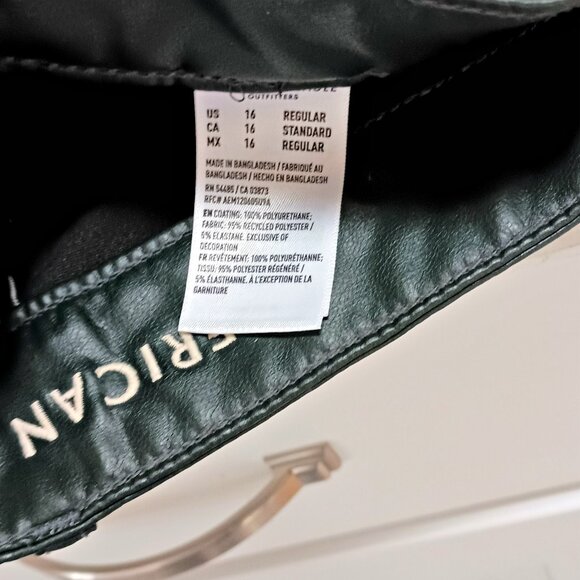 VEGAN FAUX LEATHER KICK BOOT PANTS AEO - Picture 5 of 5